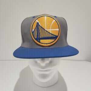 Golden State Warriors Hat Cap NBA Basketball Mitchell & Ness Snapback Grey